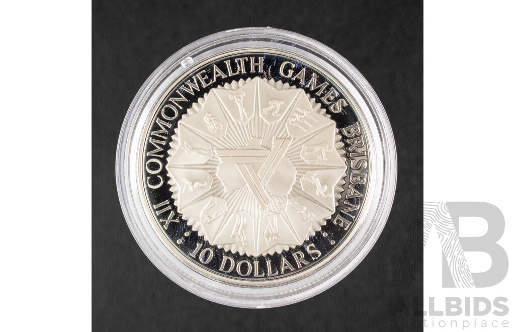 Australian RAM 1982 Silver Proof Ten Dollar Coin, Commonwealth Games .925