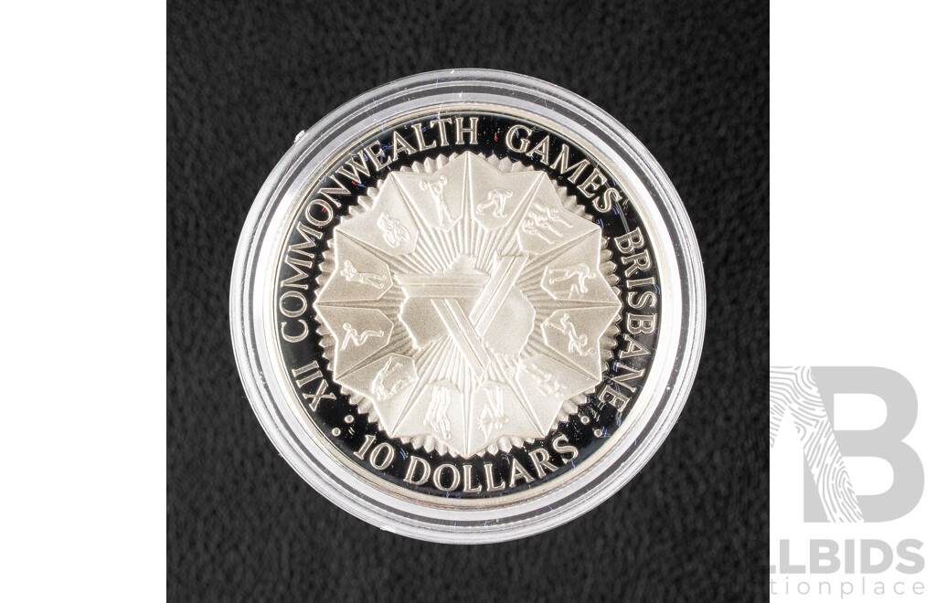 Australian RAM 1982 Silver Proof Ten Dollar Coin, Commonwealth Games .925