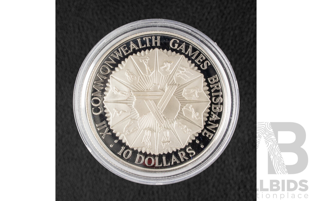 Australian RAM 1982 Silver Proof Ten Dollar Coin, Commonwealth Games .925