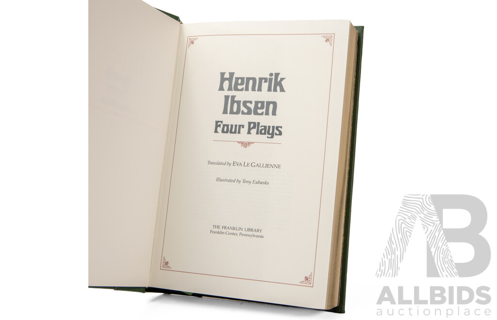 Collection of Six Antique Style Leather Bound Books