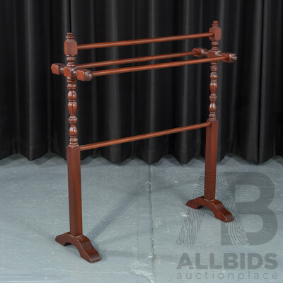 Vintage Mahogany Towel Rail