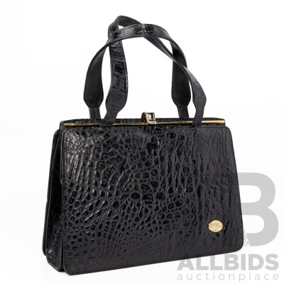 Vintage Alligator Skin Hand Bag by Giorgio Doni, Italy