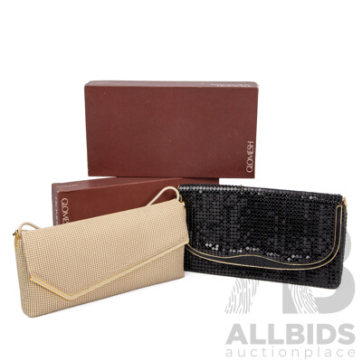 Pair of Vintage Boxed Glomesh Clutch Pursesd