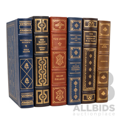 Collection of Six Various Leather Bound Books