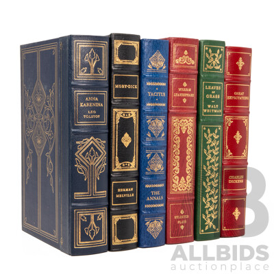 Collection of Six Various Leather Bound Books