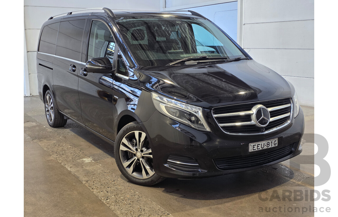 10/2017 Mercedes-Benz V 250d Avantgarde MWB 447 MY17 4d Wagon Obsidian Black Metallic Twin Turbo Diesel 2.1L