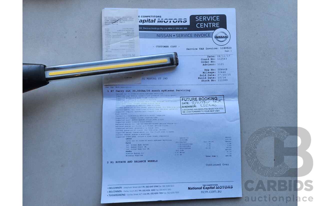 02/2015 Nissan Qashqai ST (4x2) J11 4d Wagon Silver 2.0L