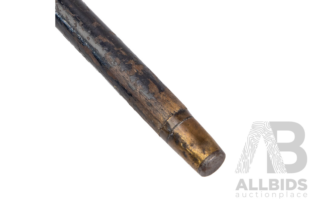 Hallmarked Antique Sterling Silver Birmingham Walking Cane