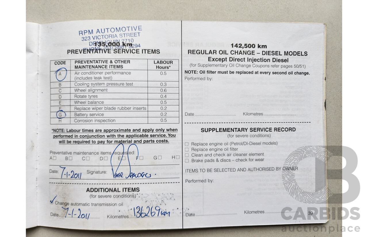11/2003 Mitsubishi Magna VR-X TJ 4d Sedan White 3.5L