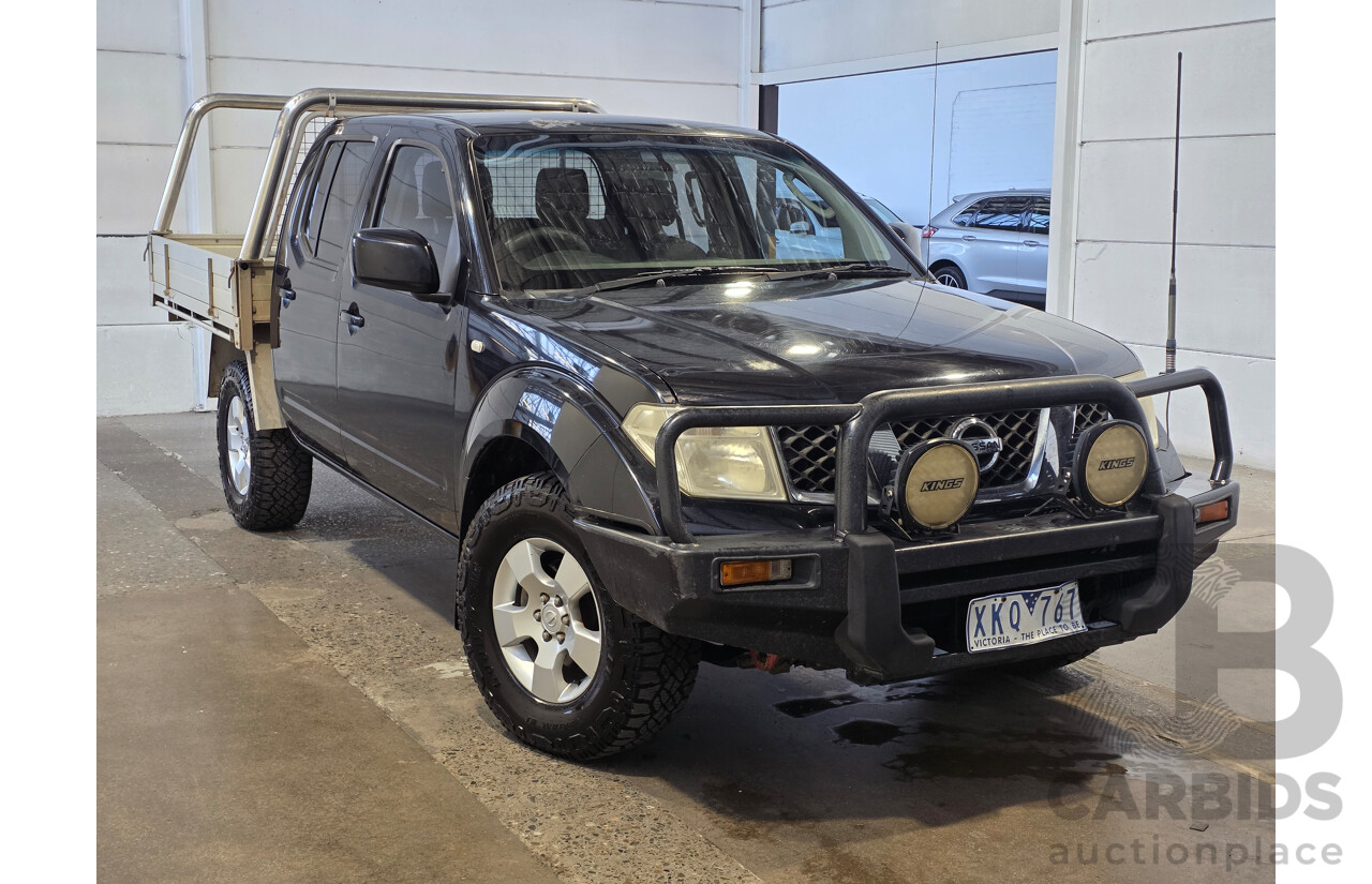 12/2009 Nissan Navara ST (4x4) D40 Dual Cab P/Up Black Turbo Diesel 2.5L