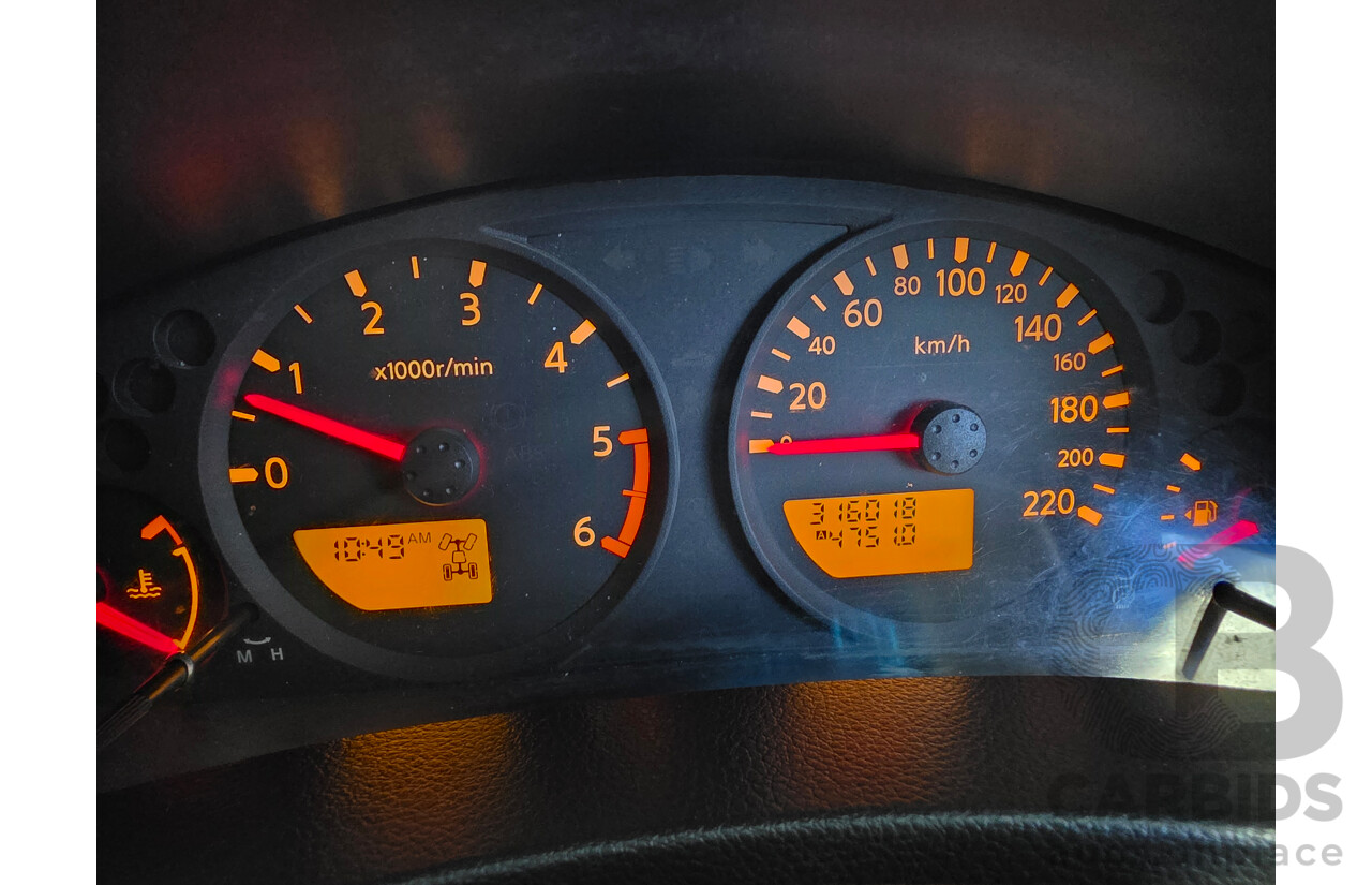 12/2009 Nissan Navara ST (4x4) D40 Dual Cab P/Up Black Turbo Diesel 2.5L