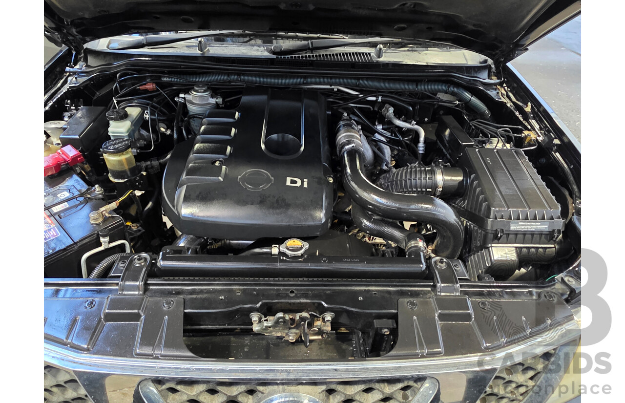 12/2009 Nissan Navara ST (4x4) D40 Dual Cab P/Up Black Turbo Diesel 2.5L