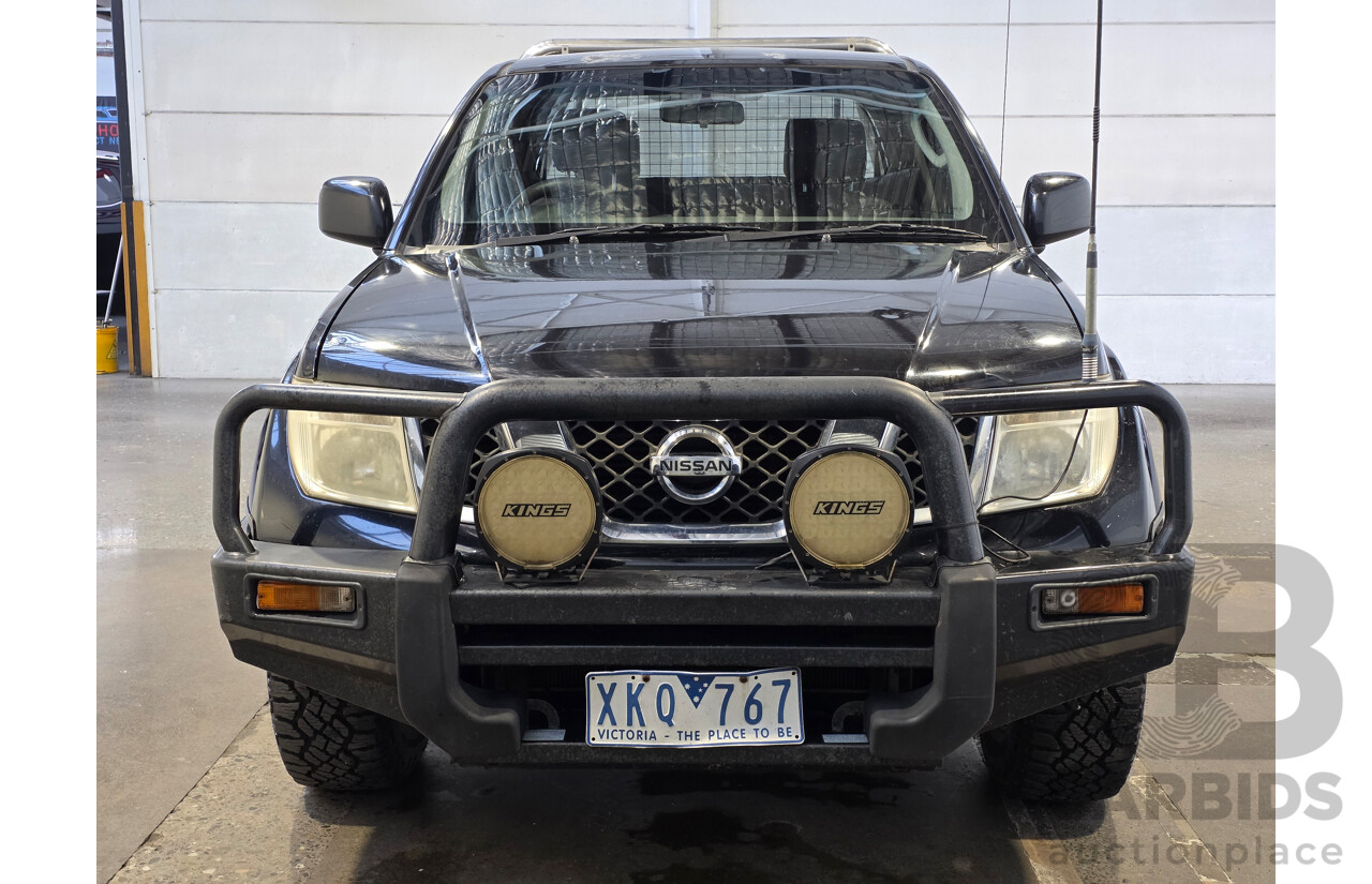 12/2009 Nissan Navara ST (4x4) D40 Dual Cab P/Up Black Turbo Diesel 2.5L