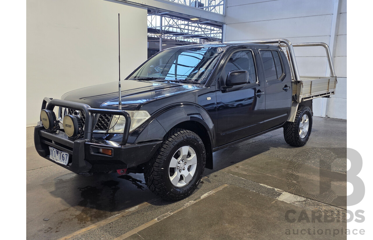 12/2009 Nissan Navara ST (4x4) D40 Dual Cab P/Up Black Turbo Diesel 2.5L