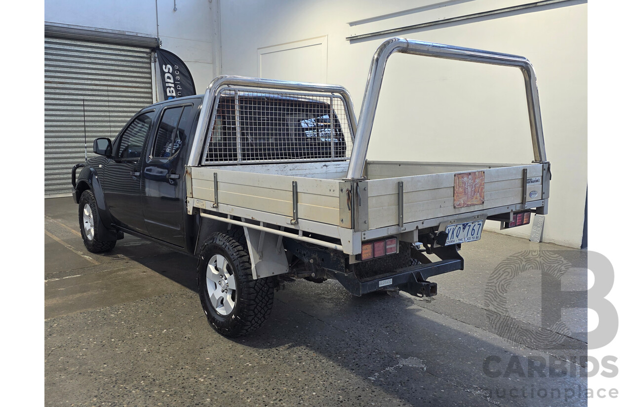 12/2009 Nissan Navara ST (4x4) D40 Dual Cab P/Up Black Turbo Diesel 2.5L