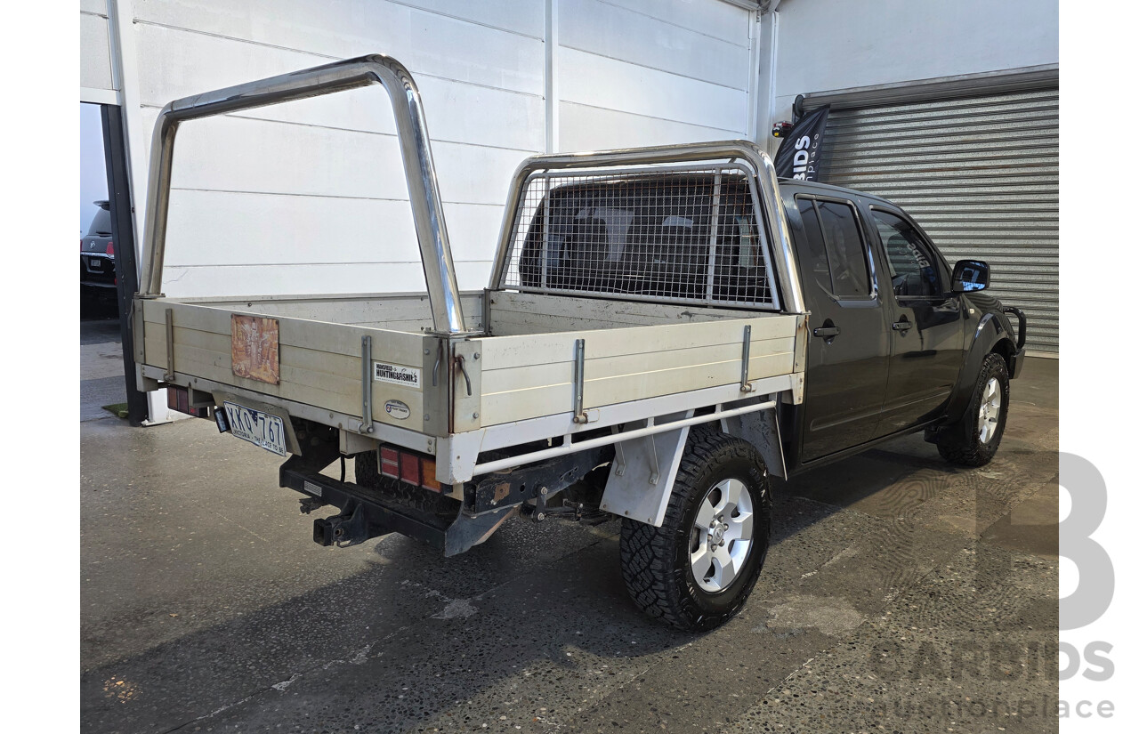 12/2009 Nissan Navara ST (4x4) D40 Dual Cab P/Up Black Turbo Diesel 2.5L