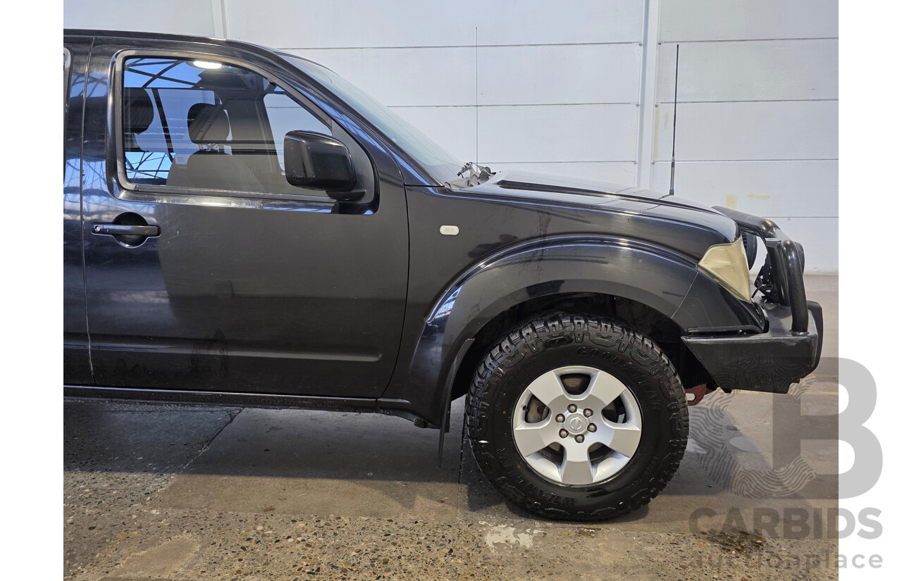 12/2009 Nissan Navara ST (4x4) D40 Dual Cab P/Up Black Turbo Diesel 2.5L