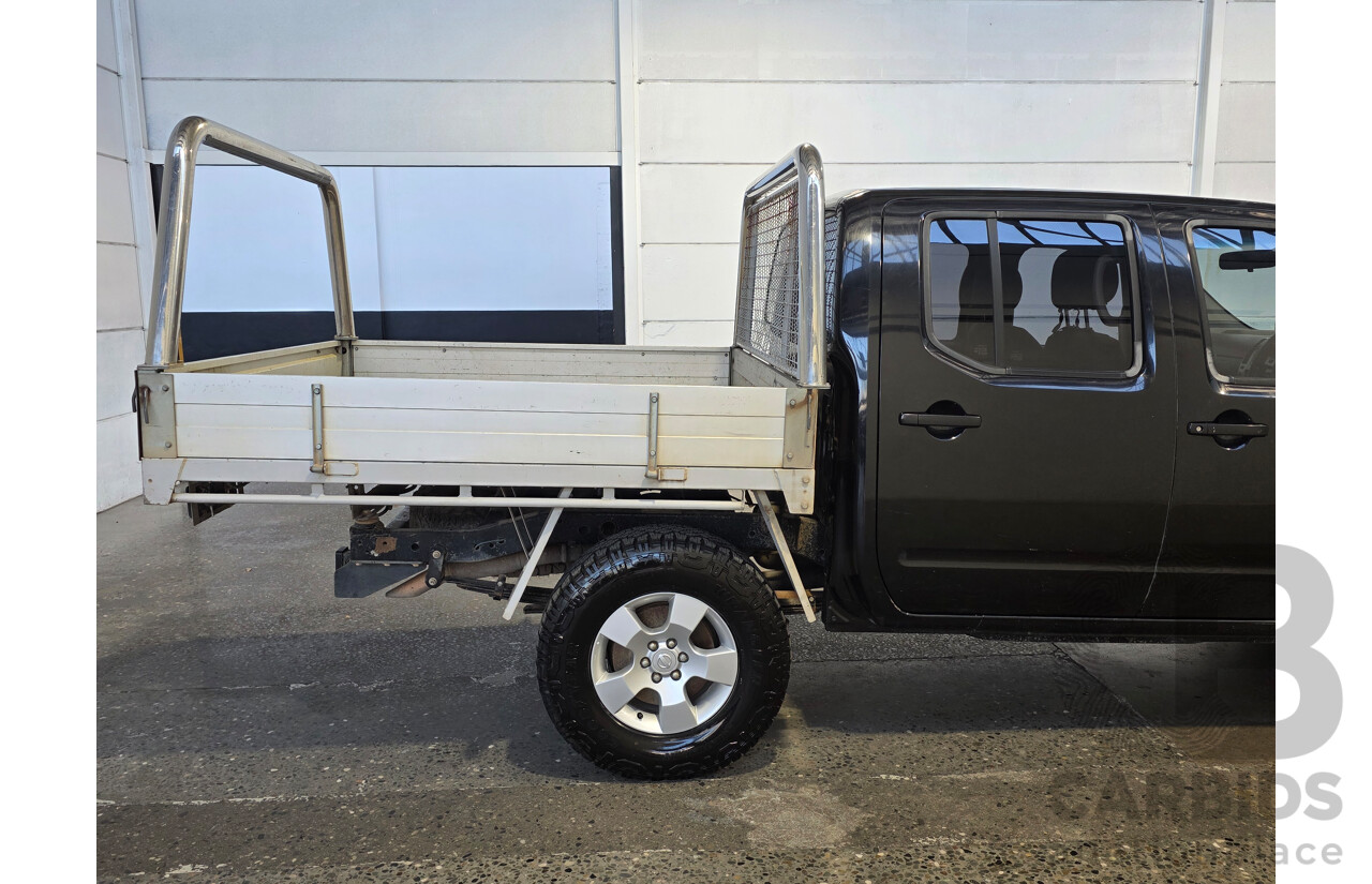 12/2009 Nissan Navara ST (4x4) D40 Dual Cab P/Up Black Turbo Diesel 2.5L