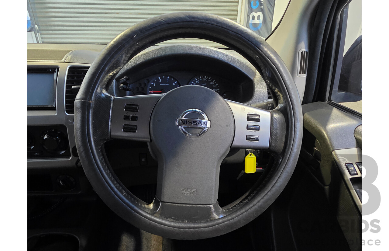 12/2009 Nissan Navara ST (4x4) D40 Dual Cab P/Up Black Turbo Diesel 2.5L