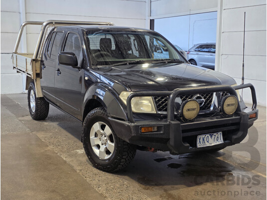 12/2009 Nissan Navara ST (4x4) D40 Dual Cab P/Up Black Turbo Diesel 2.5L