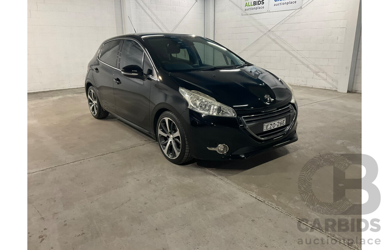 08/2013 Peugeot 208 Allure Premium 5d Hatchback Black 1.6L