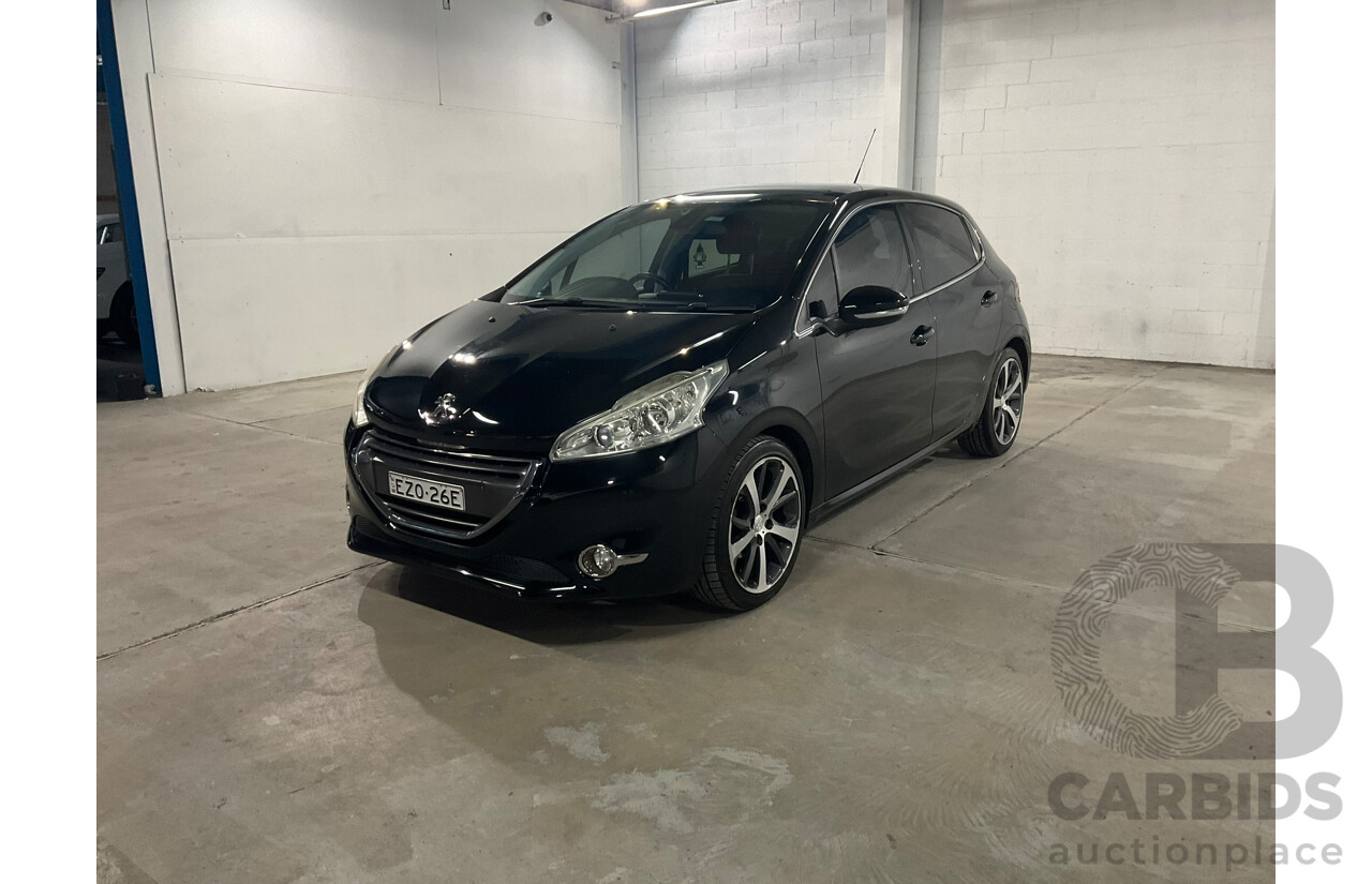 08/2013 Peugeot 208 Allure Premium 5d Hatchback Black 1.6L