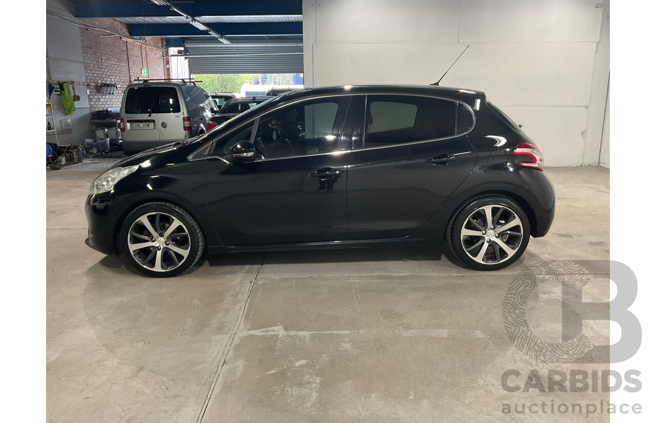 08/2013 Peugeot 208 Allure Premium 5d Hatchback Black 1.6L