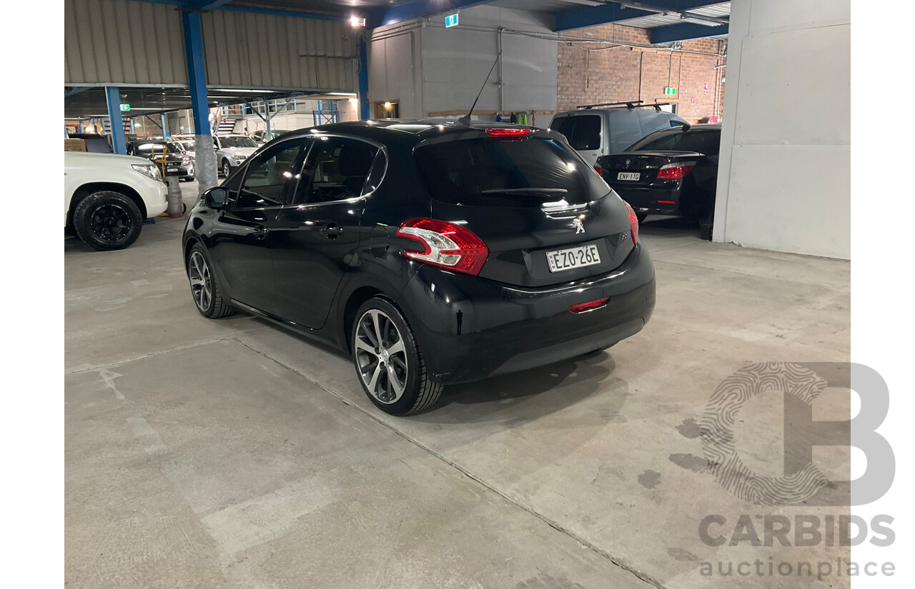08/2013 Peugeot 208 Allure Premium 5d Hatchback Black 1.6L