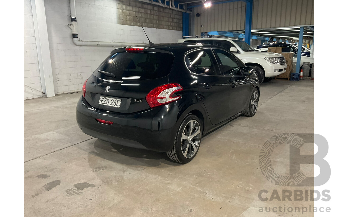 08/2013 Peugeot 208 Allure Premium 5d Hatchback Black 1.6L