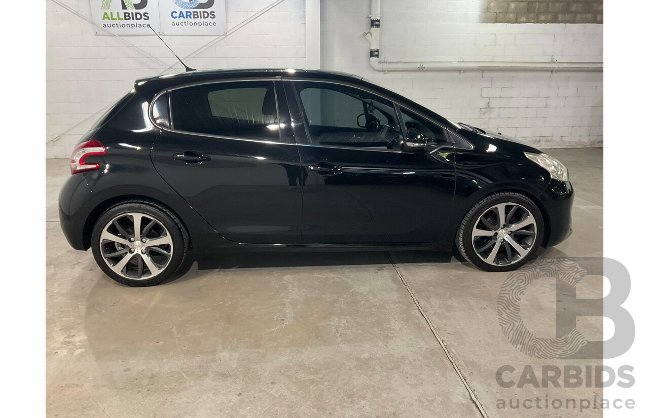 08/2013 Peugeot 208 Allure Premium 5d Hatchback Black 1.6L