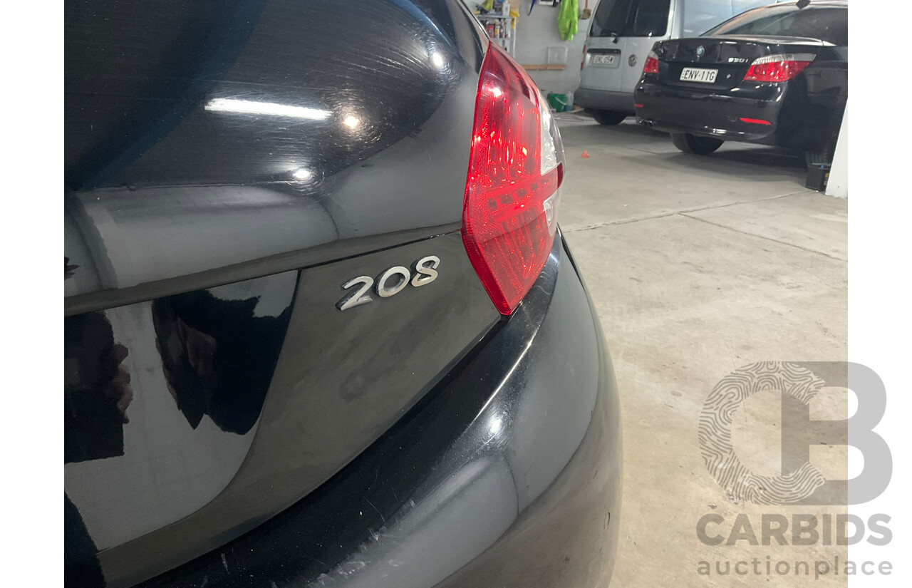 08/2013 Peugeot 208 Allure Premium 5d Hatchback Black 1.6L