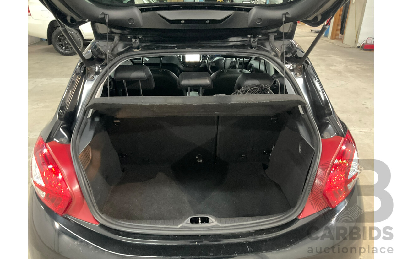 08/2013 Peugeot 208 Allure Premium 5d Hatchback Black 1.6L