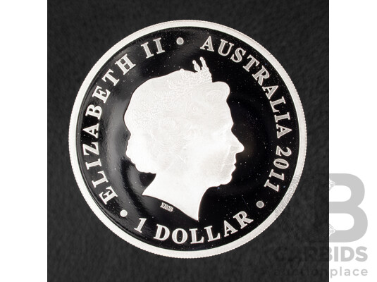 Australia Perth Mint 2011 Silver One Dollar Coin, Centenary of Australian Commonwealth Bronze Coinage .999