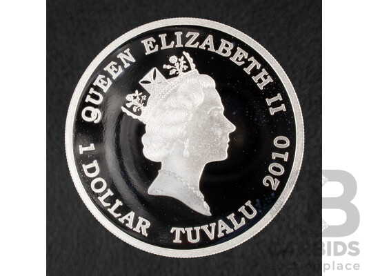 Tuvalu Perth Mint 2010 Silver One Dollar Coin, Sir Charles Kingsford Smith .999