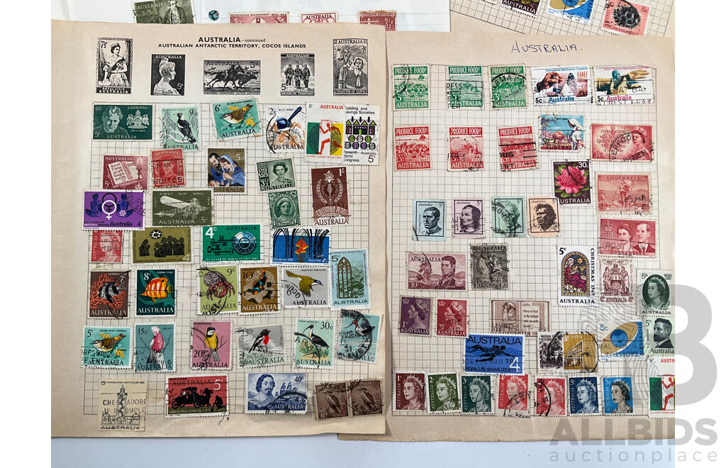 Collection of Australian Predecimal and Early Decimal Stamps Including Mint Blocks, QV Queensland, QV Victoria, QV South Australia, Western Australia, 1966 QE2 Set and More