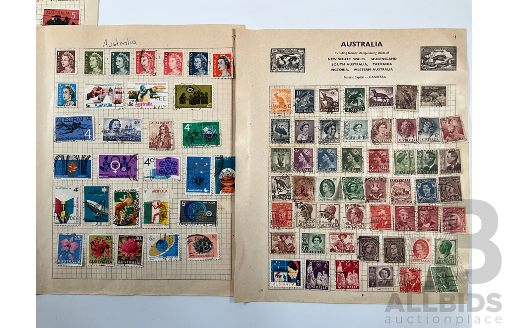 Collection of Australian Predecimal and Early Decimal Stamps Including Mint Blocks, QV Queensland, QV Victoria, QV South Australia, Western Australia, 1966 QE2 Set and More
