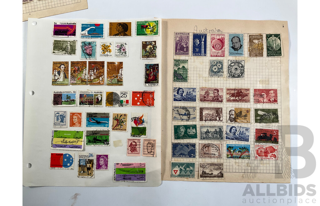 Collection of Australian Predecimal and Early Decimal Stamps Including Mint Blocks, QV Queensland, QV Victoria, QV South Australia, Western Australia, 1966 QE2 Set and More