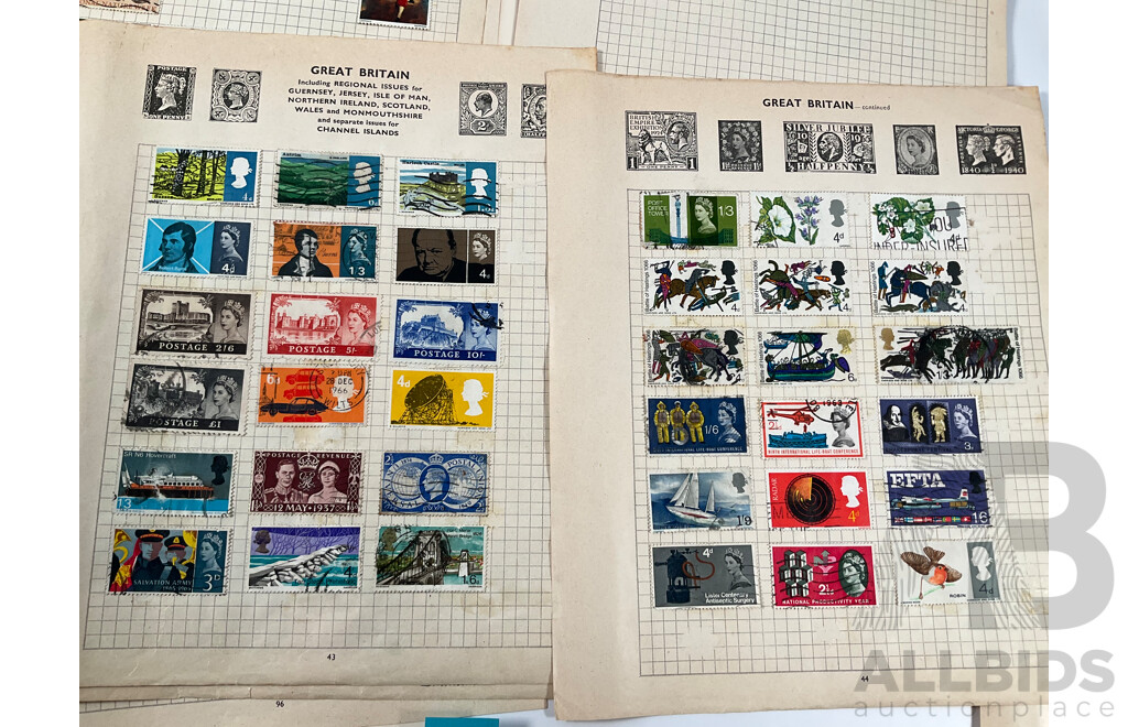 Collection of Vintage International Stamps Including Japan, USA, New Zealand, Great Britain, Ireland, Australian 1960's/70's First Day Covers and More