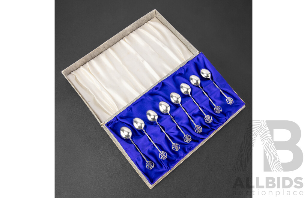 Wai Kee Hong Kong Sterling Silver Good Fortune Export Spoon Set