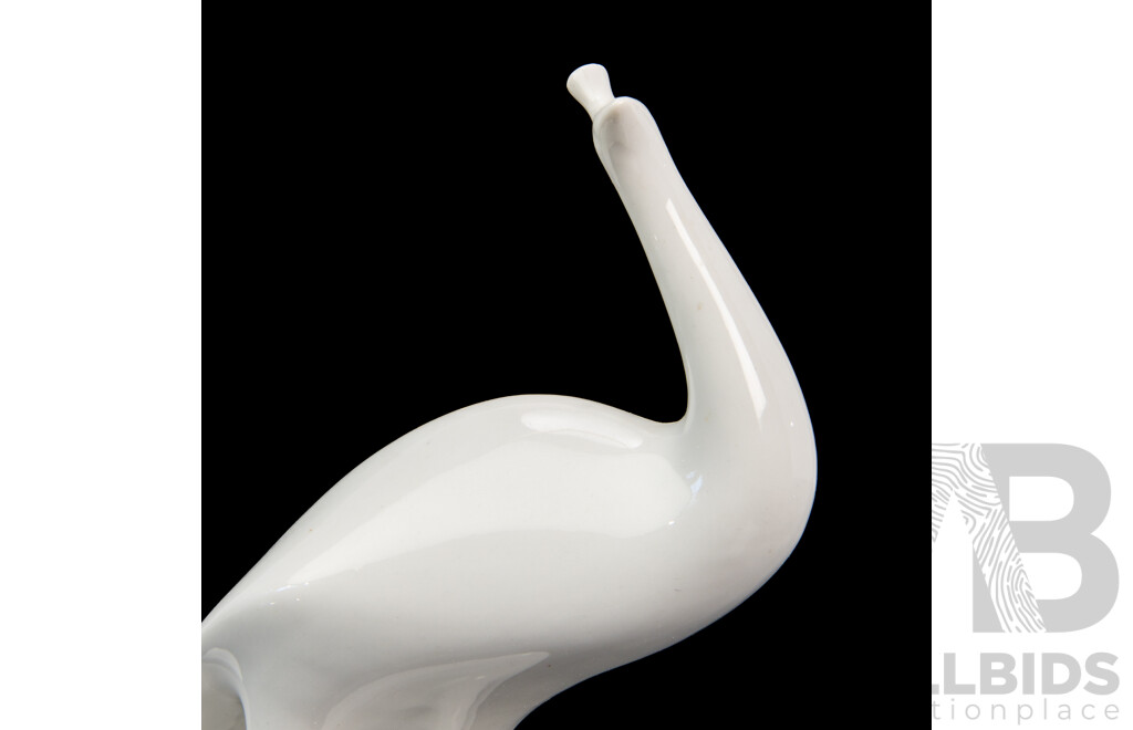 Royal Dux Bohemia Porcelain Peacock by by Jaroslav Ježek