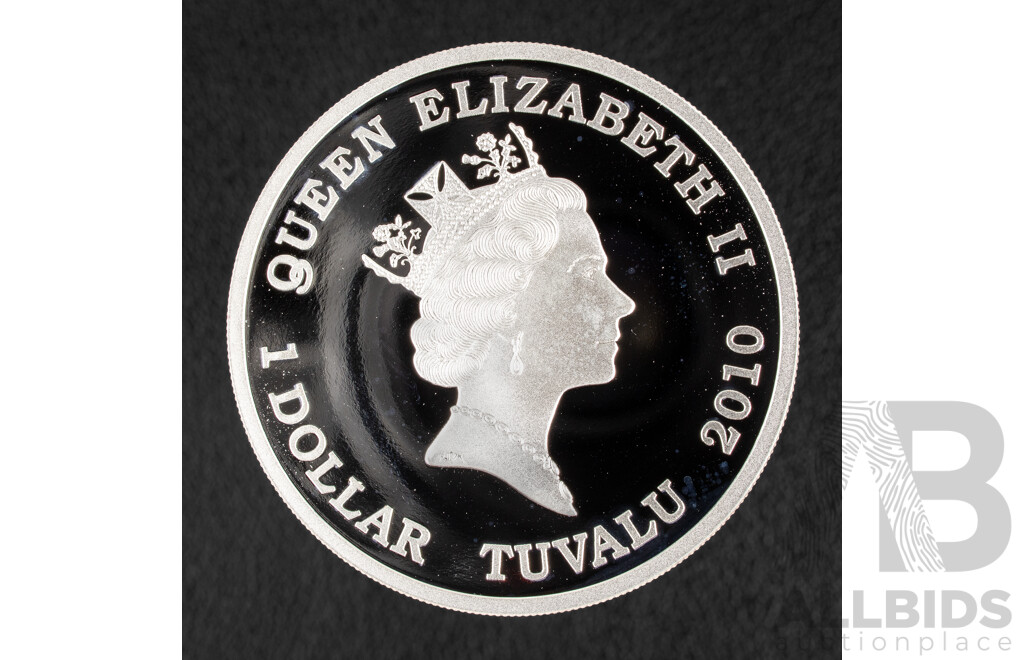 Tuvalu Perth Mint 2010 Silver One Dollar Coin, Sir Charles Kingsford Smith .999