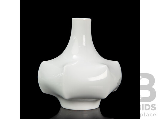 Mid Century Furstenberg Porcelain Vase Designed by Ernst August Sundermann, Circa 1960s