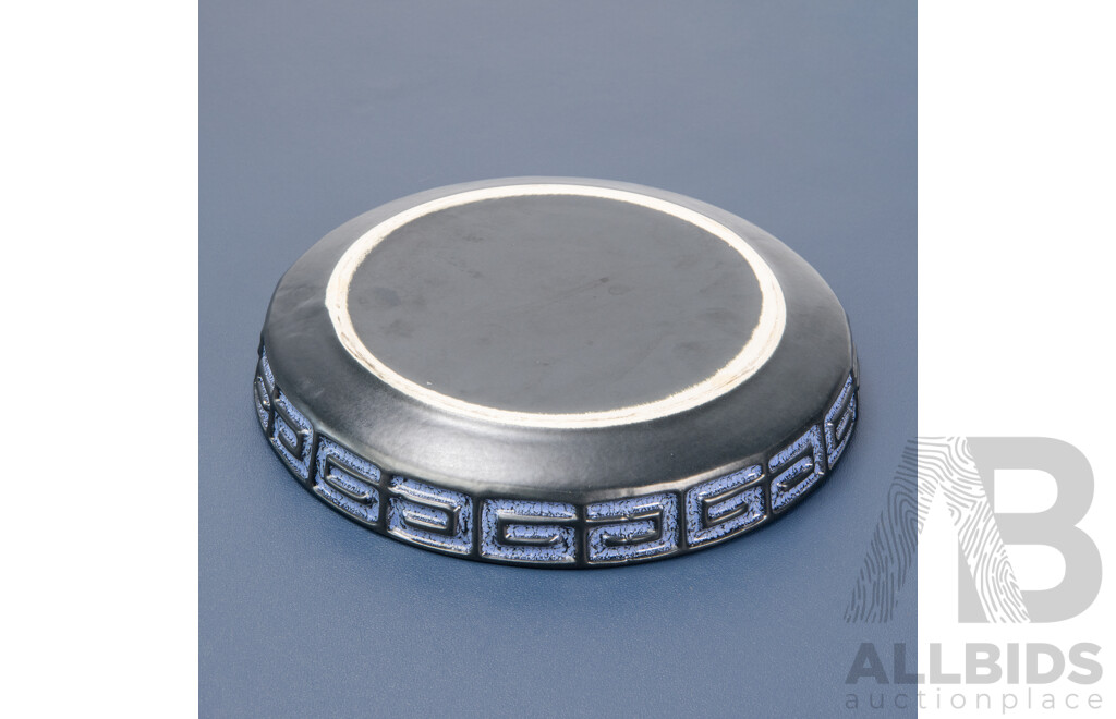 Mid Century Ceramic Dish with Greek Key Motif Designed by Frank Keramik Denmark