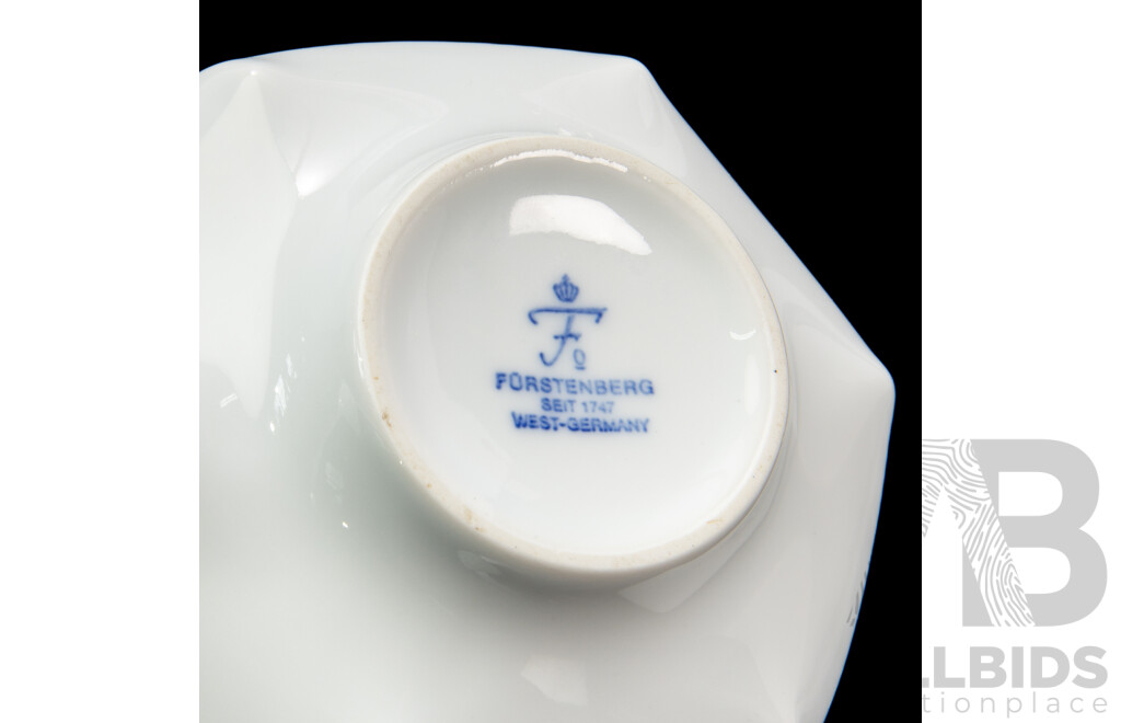 Mid Century Furstenberg Porcelain Vase Designed by Ernst August Sundermann, Circa 1960s