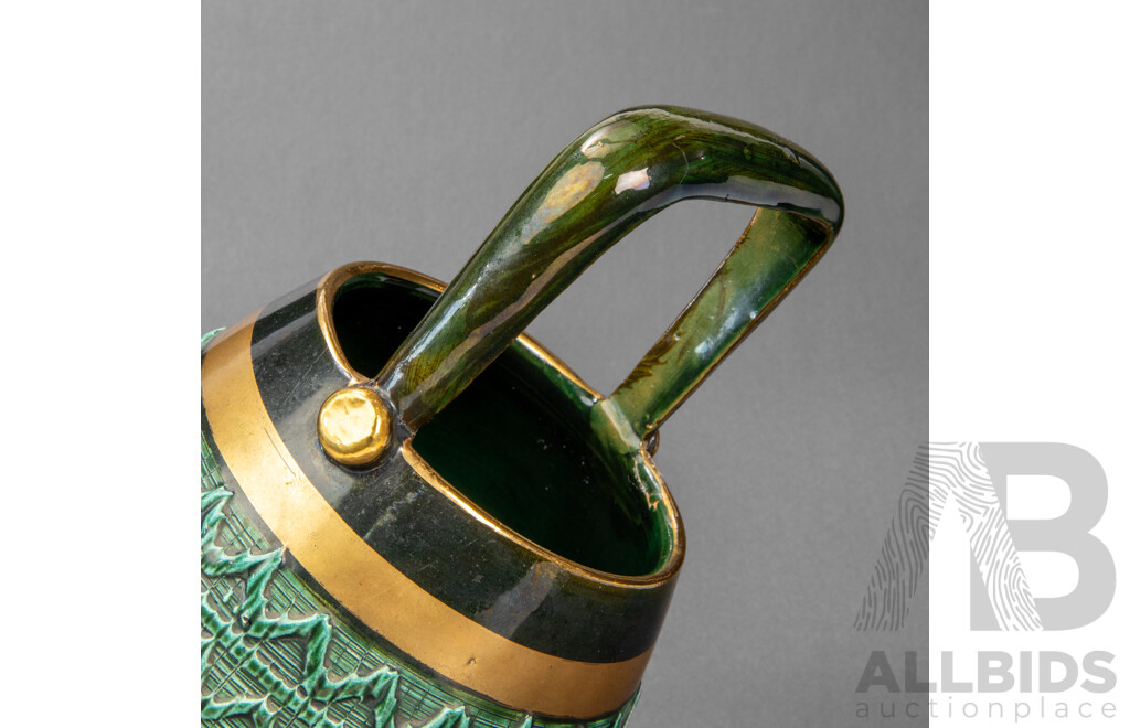 Mid Century Fratelli Fanciullacci Basket Vase, Marked 9227 Italy