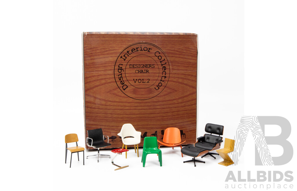 Reina Design Interior Collection Boxed Set of Nine Miniature Designer Chairs, Vol 2