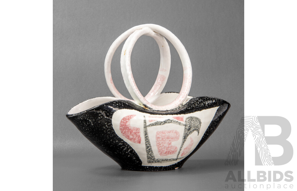 Mid Century Alvino Bagni (Italian 1919-2000) Basket Vase Marked '321/1960, Italy'