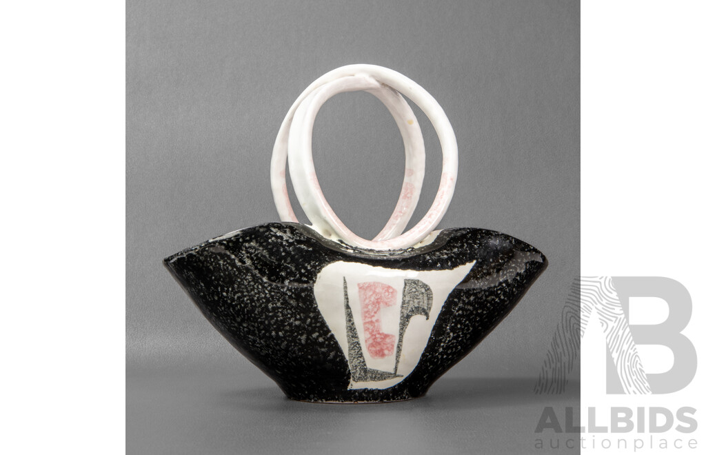 Mid Century Alvino Bagni (Italian 1919-2000) Basket Vase Marked '321/1960, Italy'