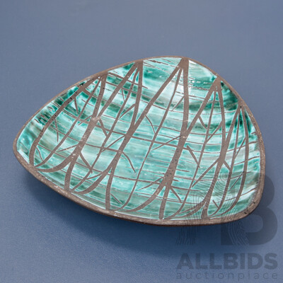 Mid Century Scandinavian Glazed Ceramic Plate