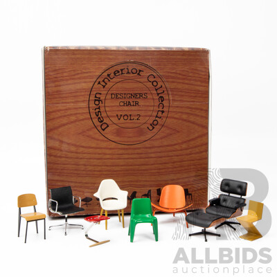 Reina Design Interior Collection Boxed Set of Nine Miniature Designer Chairs, Vol 2